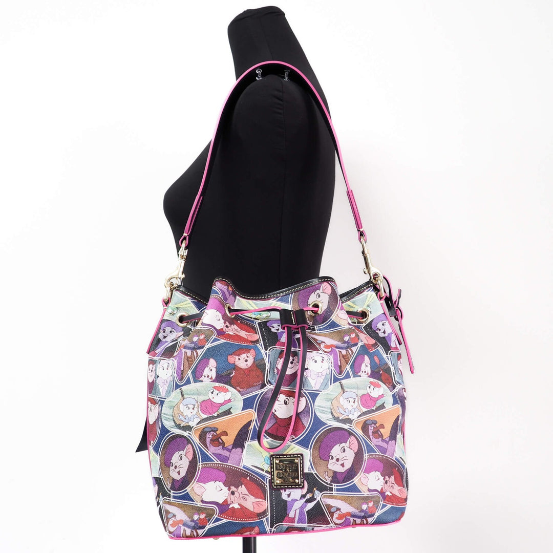 Dooney &amp; Bourke Disney Rescuers Drawstring Bucket Shoulder Bag