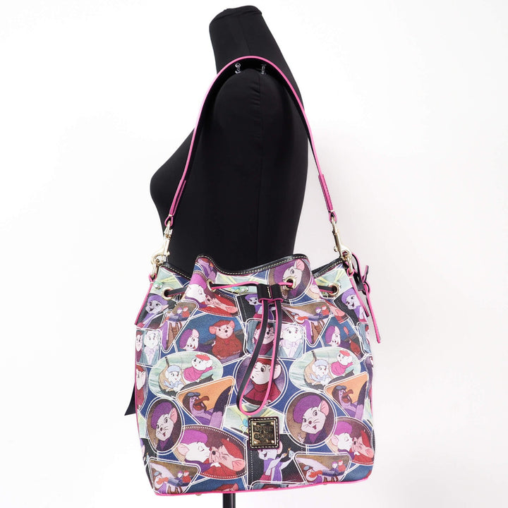 Dooney &amp; Bourke Disney Rescuers Drawstring Bucket Shoulder Bag