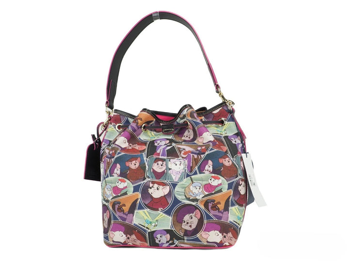 Dooney &amp; Bourke Disney Rescuers Drawstring Bucket Shoulder Bag