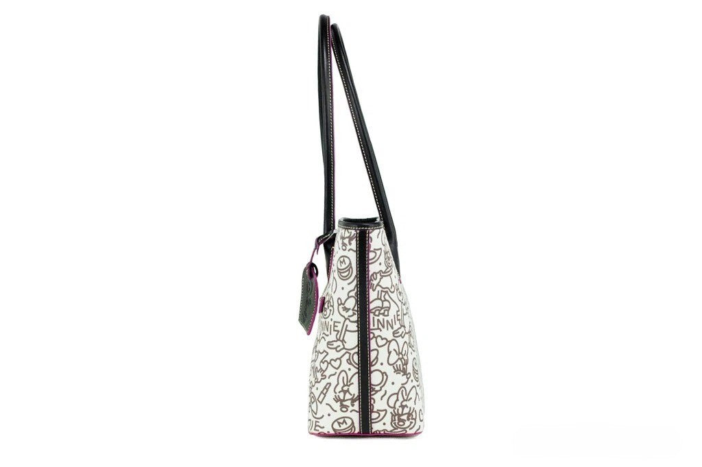 Dooney &amp; Bourke Disney Medium Minnie Mouse Line Art Coated Cotton Tote Handbag
