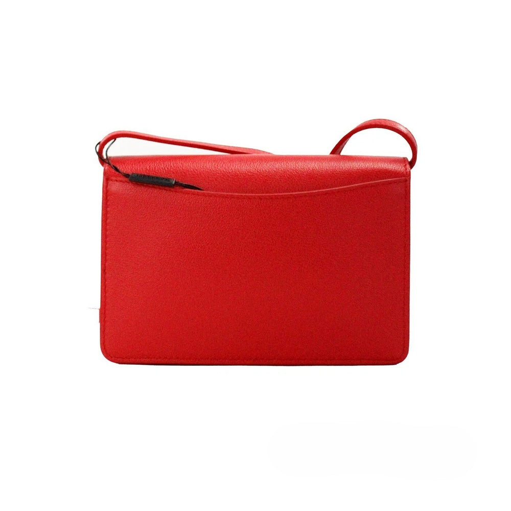 Burberry - Hampshire Small Red Embossed Logo Smooth Leather Crossbody Bag
