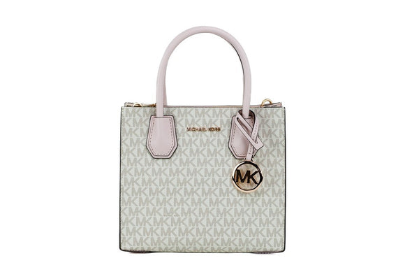 Michael Kors - MICHAEL KORS Mercer 35S1GM9M2B Medium Logo And Leather Accordion Crossbody Bag In Powder Blush Multi