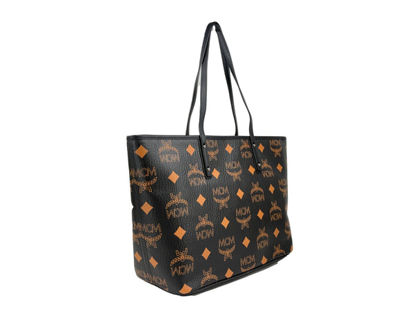 MCM - Aren Black Leather Shoulder Tote Bag