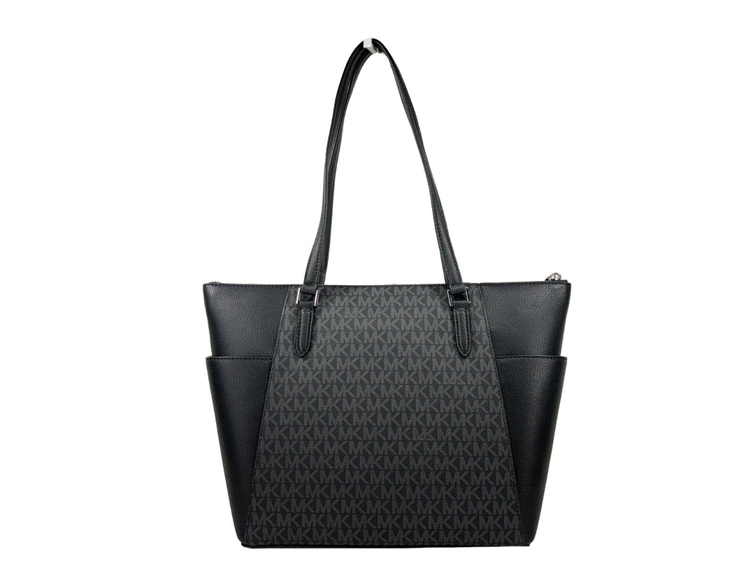 Michael Kors Charlotte Leather Top Zip Tote Bag