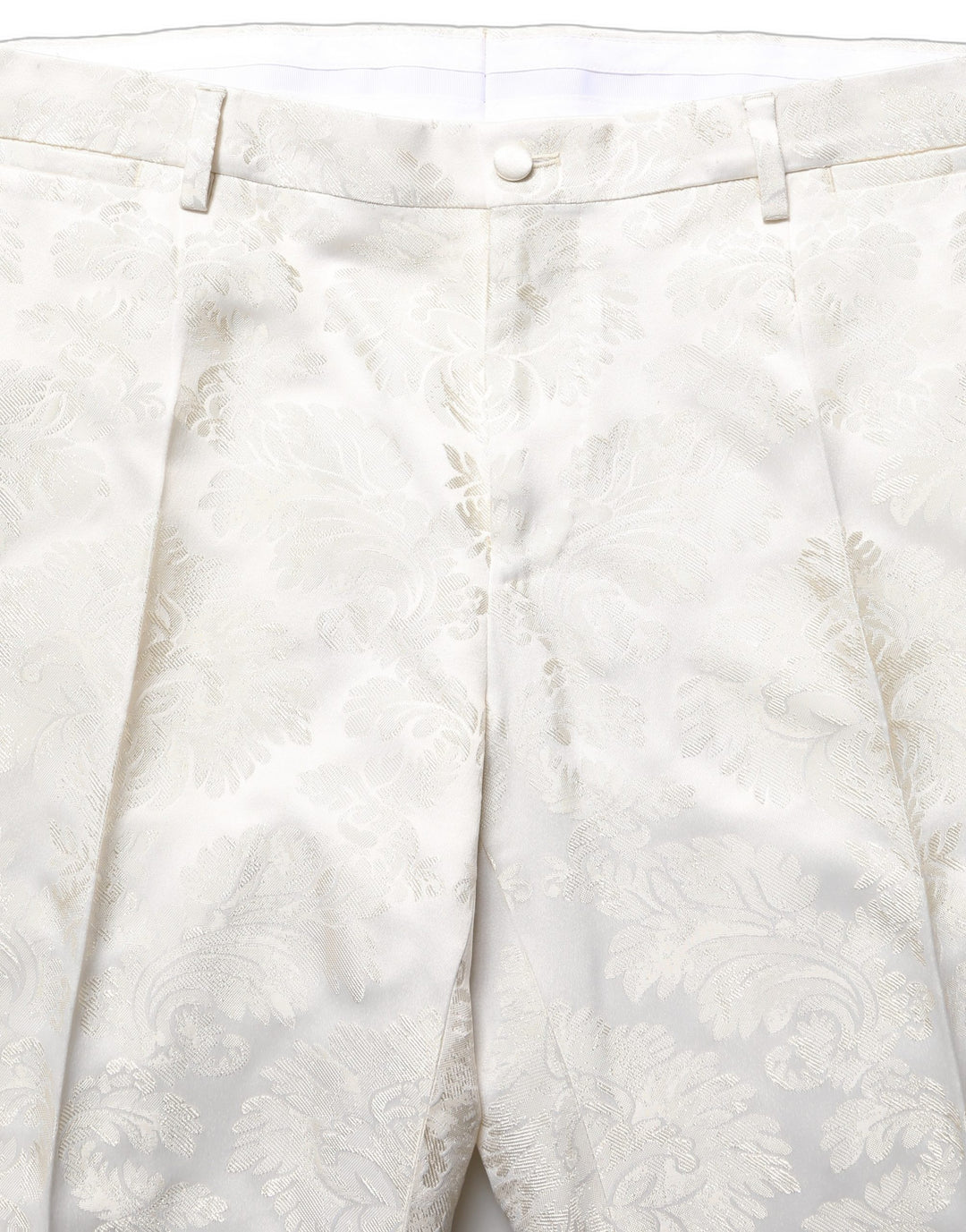 Dolce &amp; Gabbana White Floral Men Dress Formal Trouser Pants