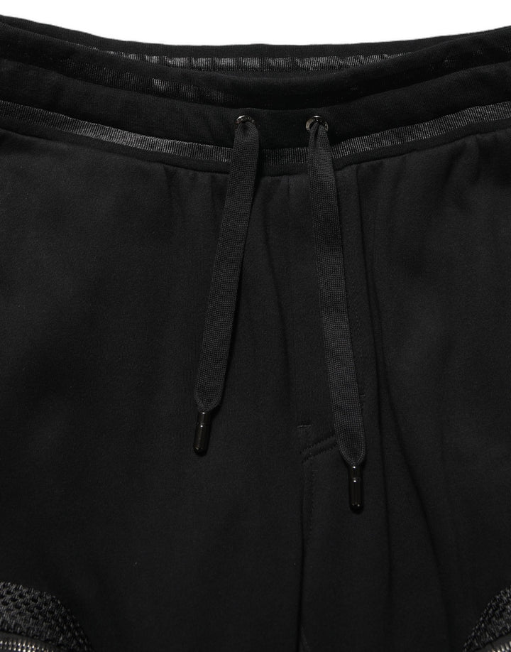 Dolce &amp; Gabbana Black Mid Waist Cargo Jogger Sweatpants Pants