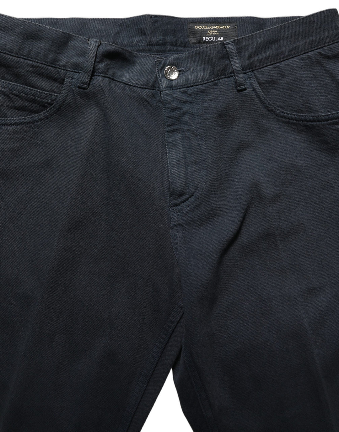 Dolce &amp; Gabbana Black Cotton Mid Waist Skinny Men Denim Jeans