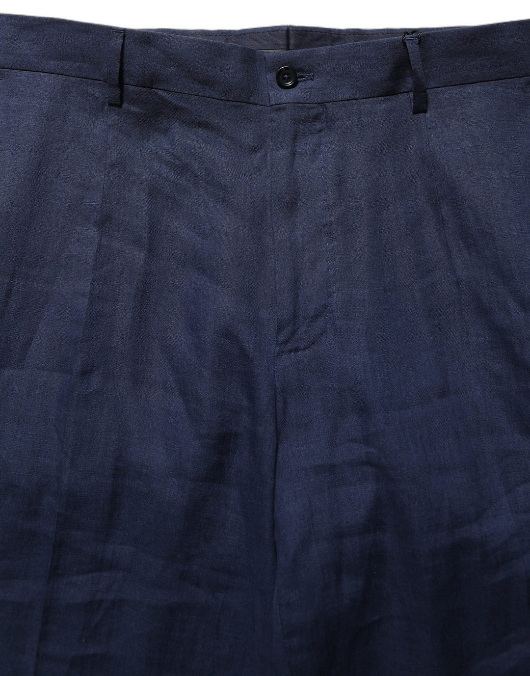 Dolce &amp; Gabbana Blue Linen Straight Men Dress Trouser Pants
