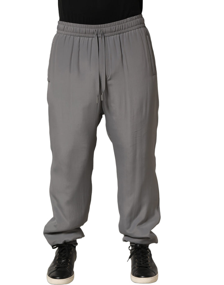 Dolce &amp; Gabbana Gray Cotton Jogger Sweatpants Trouser Pants