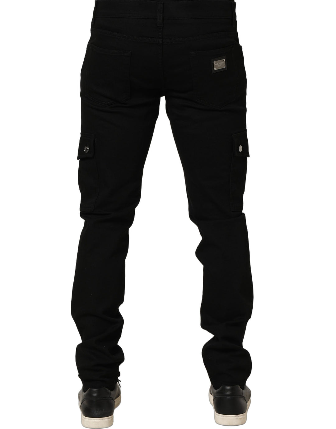 Dolce &amp; Gabbana Black Cotton Stretch Skinny Men Denim Jeans