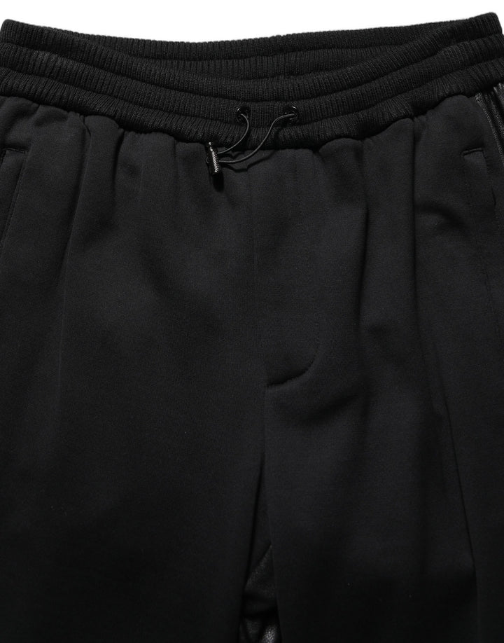 Dolce &amp; Gabbana Black Mid Waist Cargo Jogger Sweatpants Pants
