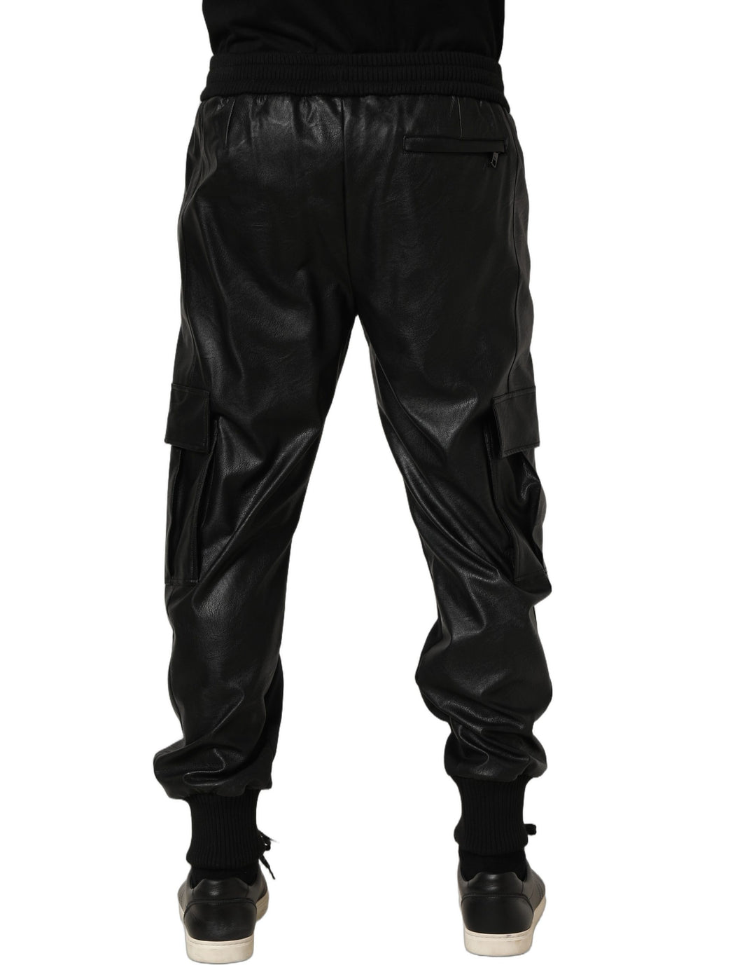 Dolce &amp; Gabbana Black Mid Waist Cargo Jogger Sweatpants Pants