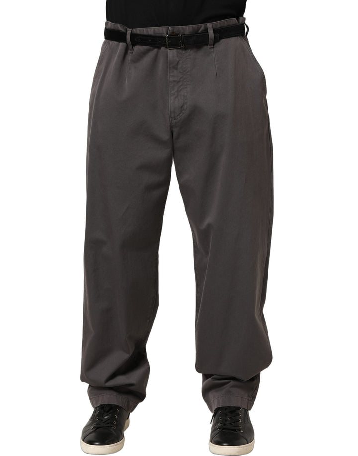Dolce &amp; Gabbana Dark Gray MidWaist Straight Men Trouser Pants