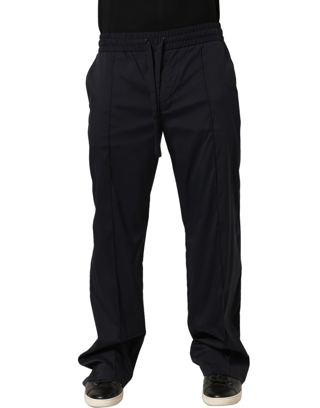 Dolce &amp; Gabbana Black Nylon Straight Jogger Sweatpants Pants