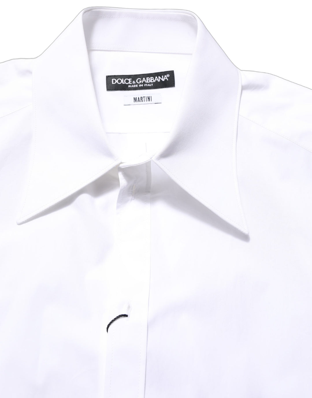 Dolce &amp; Gabbana White MARTINI Long Sleeves Men Dress Shirt
