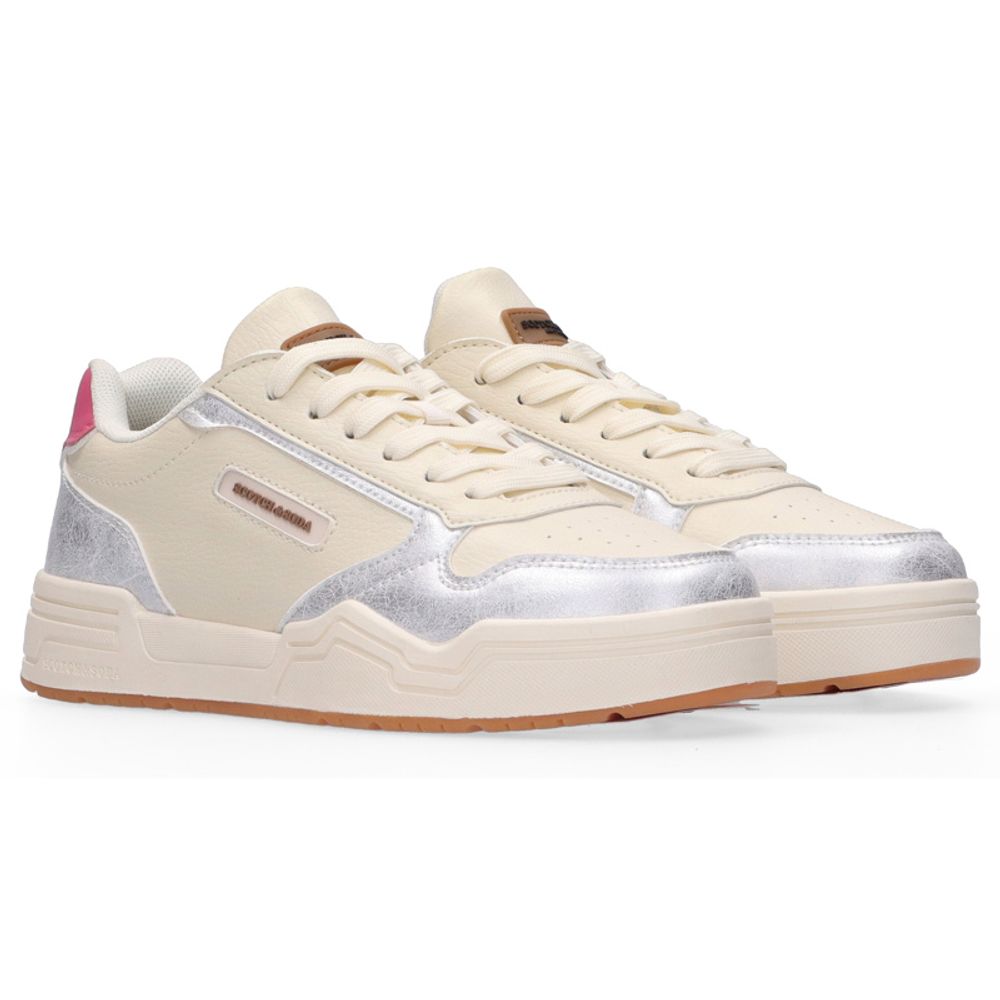 Scotch &amp; Soda Bicolor Leather Low Top Sneakers