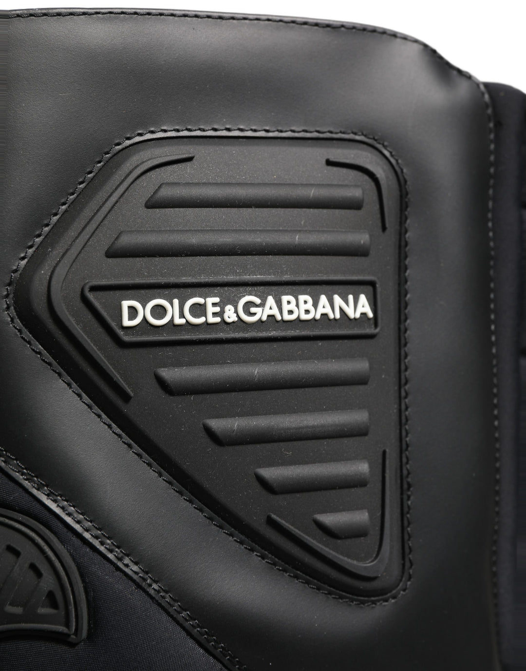 Dolce &amp; Gabbana Black Leather Biker Mid Calf Men Boots Shoes