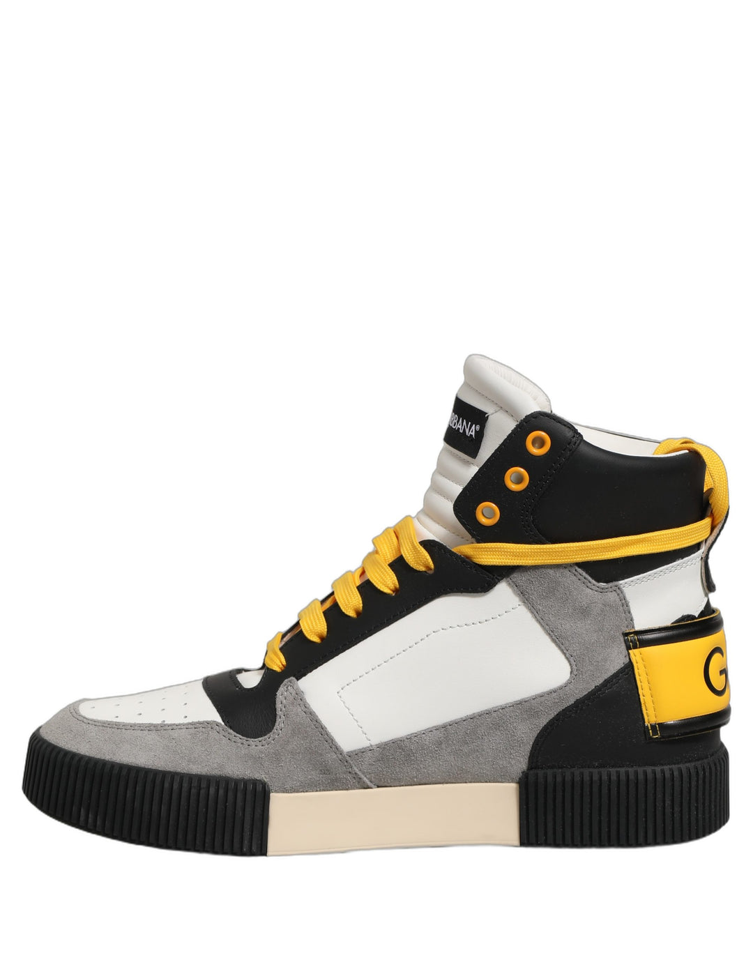 Dolce &amp; Gabbana Multicolor Leather High Top Sneakers Shoes