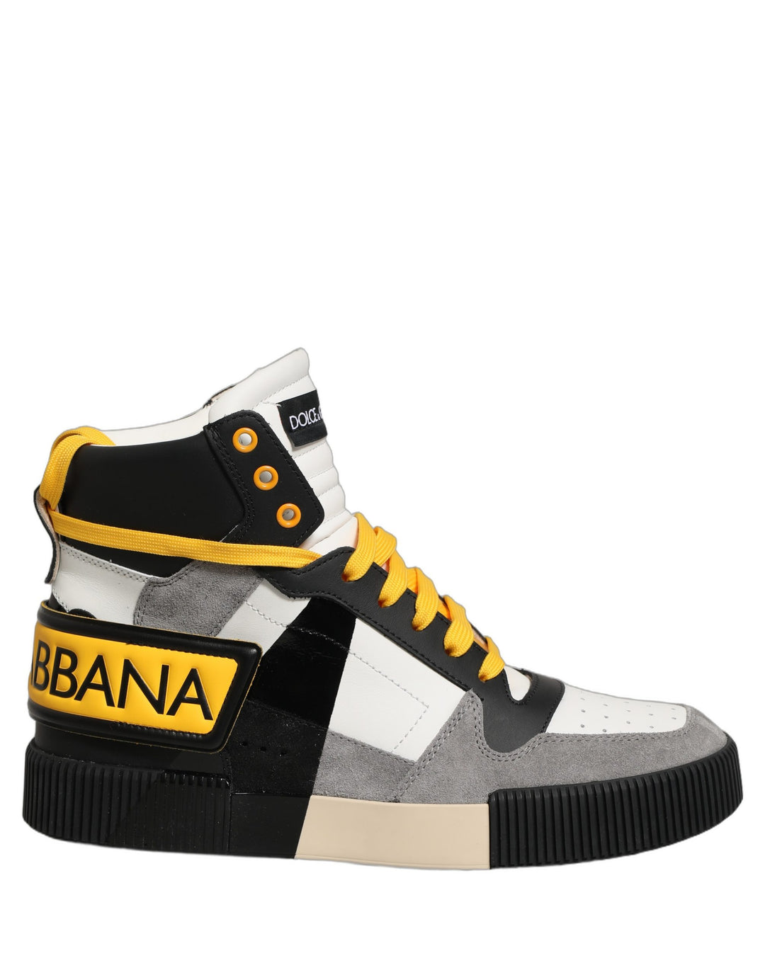 Dolce &amp; Gabbana Multicolor Leather High Top Sneakers Shoes