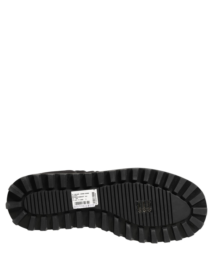 Dolce &amp; Gabbana Black Quilted Effect Mid Calf Boots Shoes