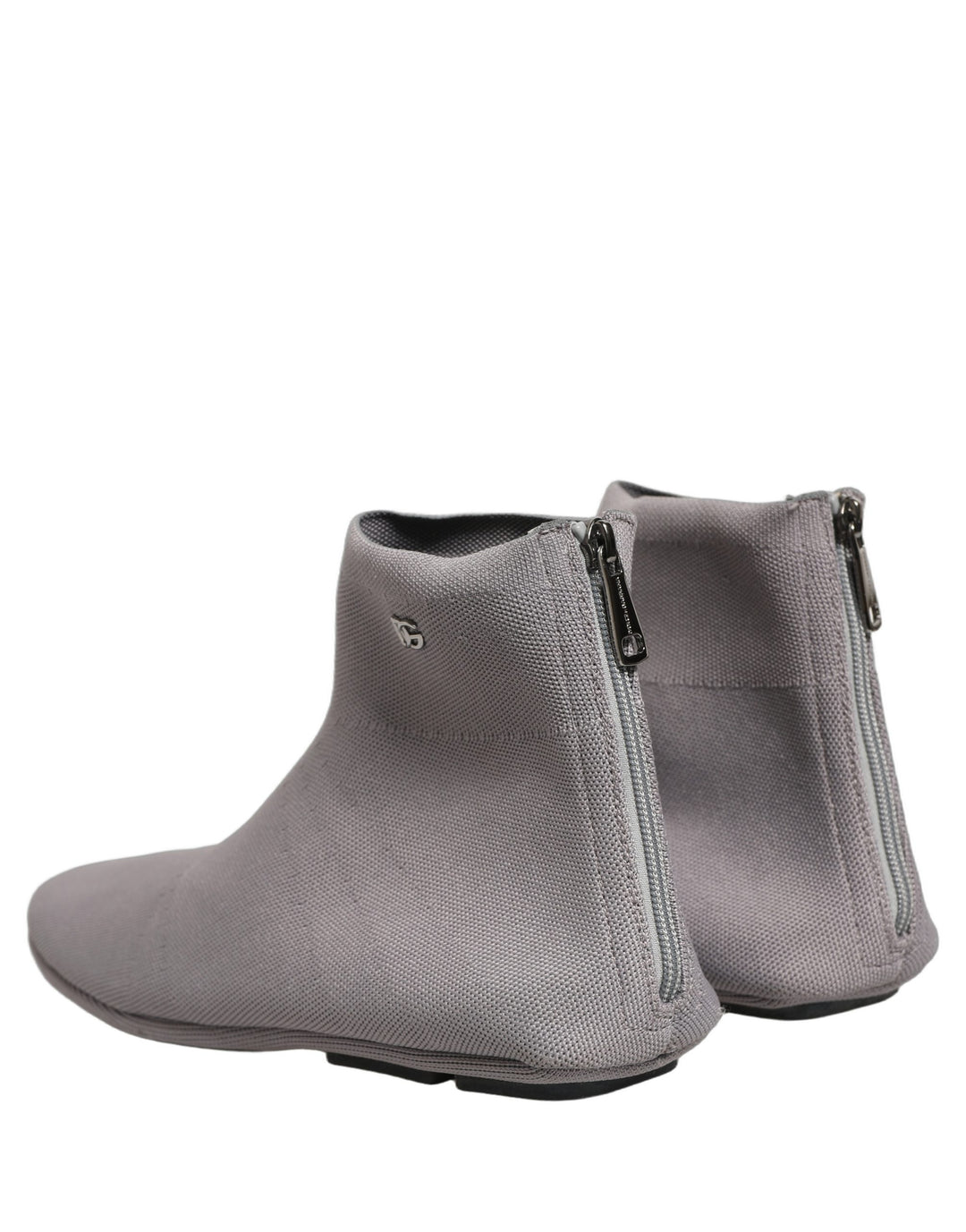Dolce &amp; Gabbana Gray Stretch Mesh Men Ankle Boots Shoes