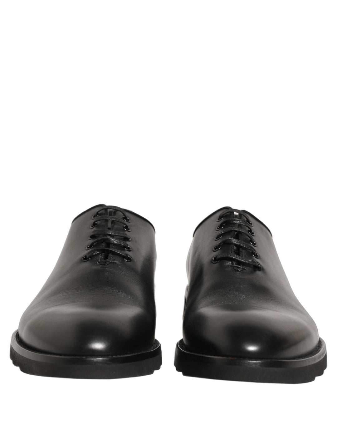Dolce &amp; Gabbana Black Leather Men Oxford Dress Formal Shoes