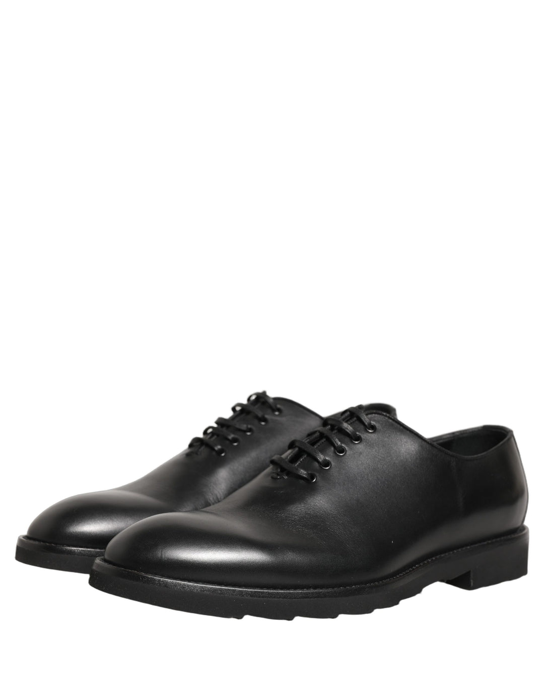 Dolce &amp; Gabbana Black Leather Men Oxford Dress Formal Shoes