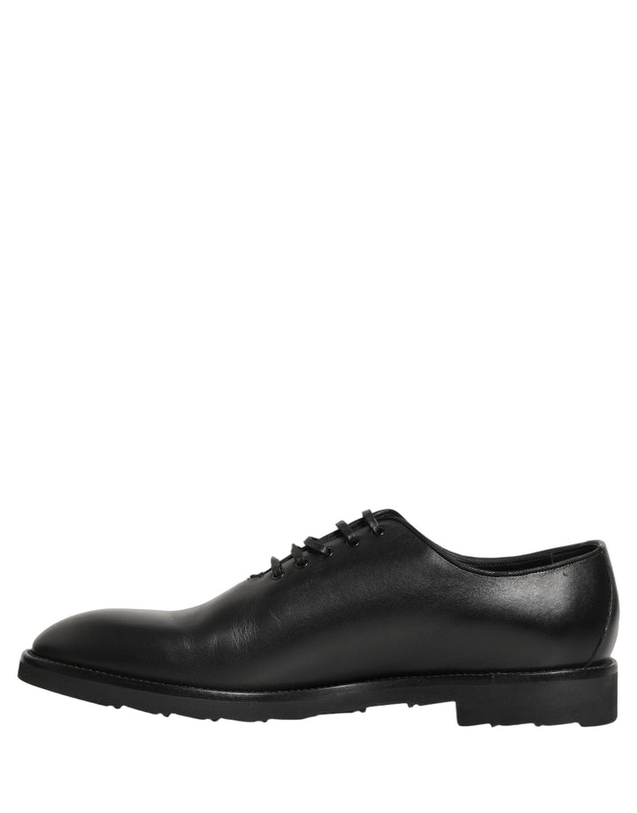 Dolce &amp; Gabbana Black Leather Men Oxford Dress Formal Shoes