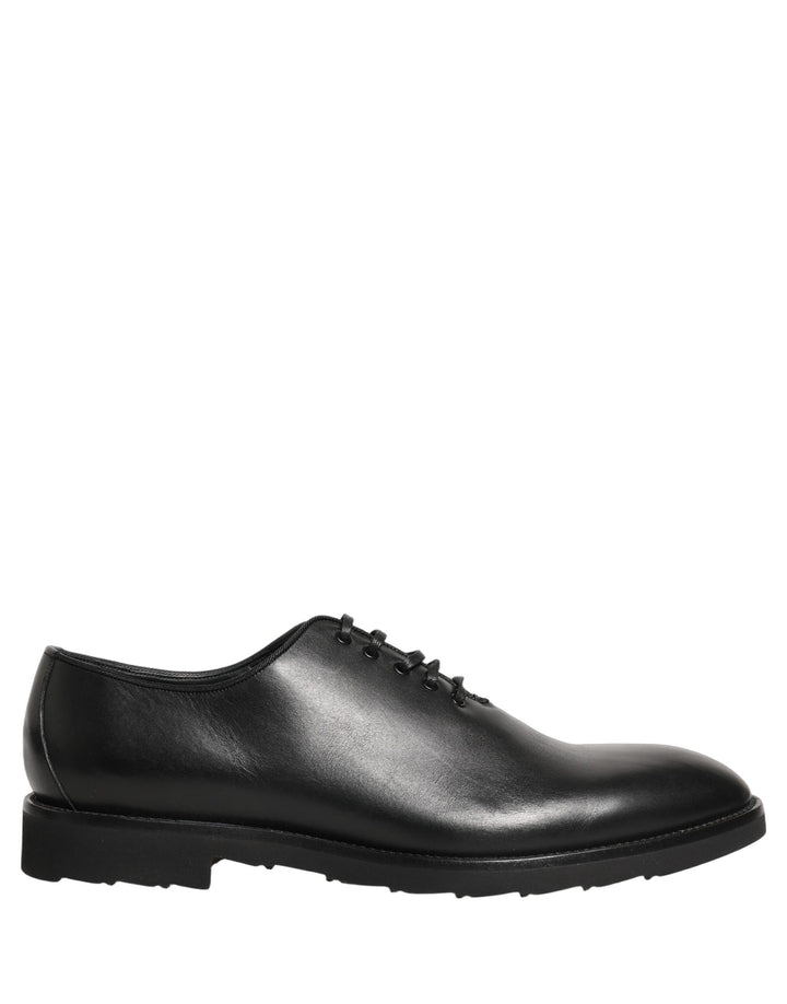Dolce &amp; Gabbana Black Leather Men Oxford Dress Formal Shoes