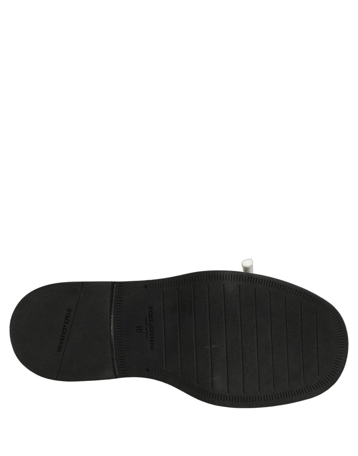 Dolce &amp; Gabbana Brown Leather Slip On Flat Sandals Men Shoes