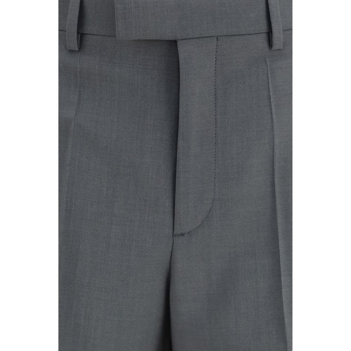 Valentino Gray Wool Oves Aries Dress Pants