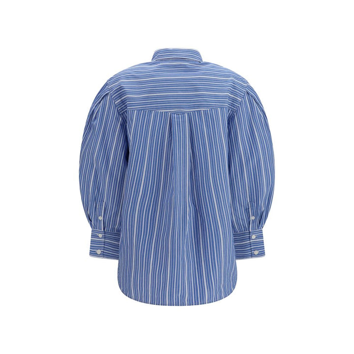 Ganni Blue Cotton Pattern Shirt
