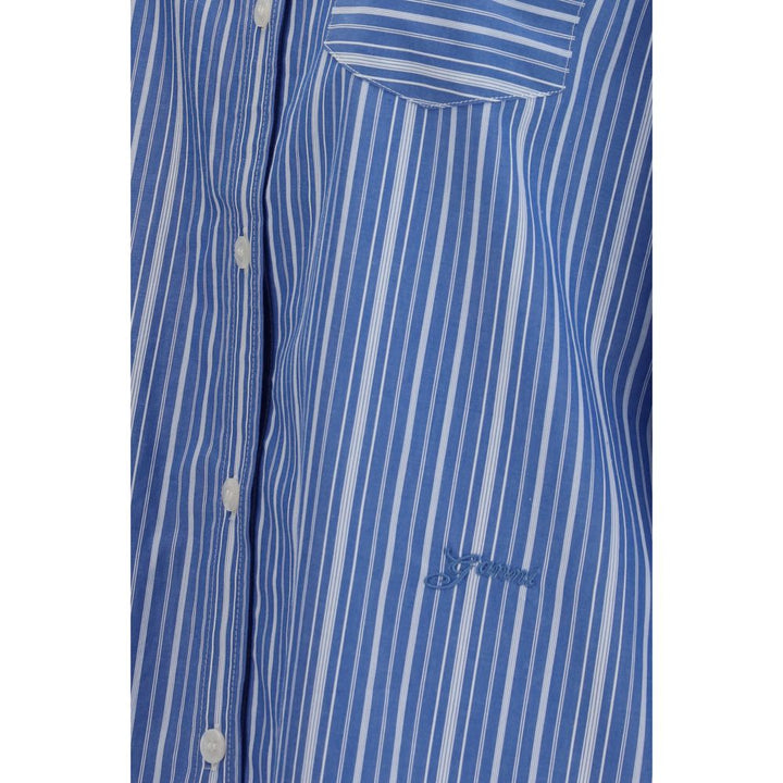 Ganni Blue Cotton Pattern Shirt