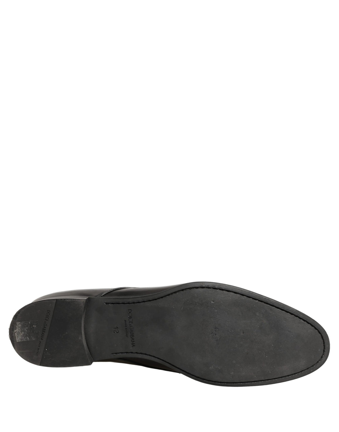 Dolce &amp; Gabbana Black Leather Men Derby Dress Formal Shoes