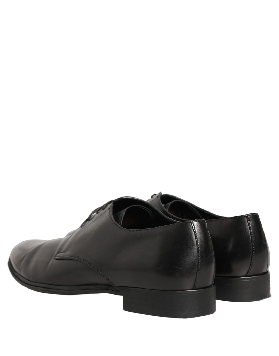 Dolce &amp; Gabbana Black Leather Men Derby Dress Formal Shoes