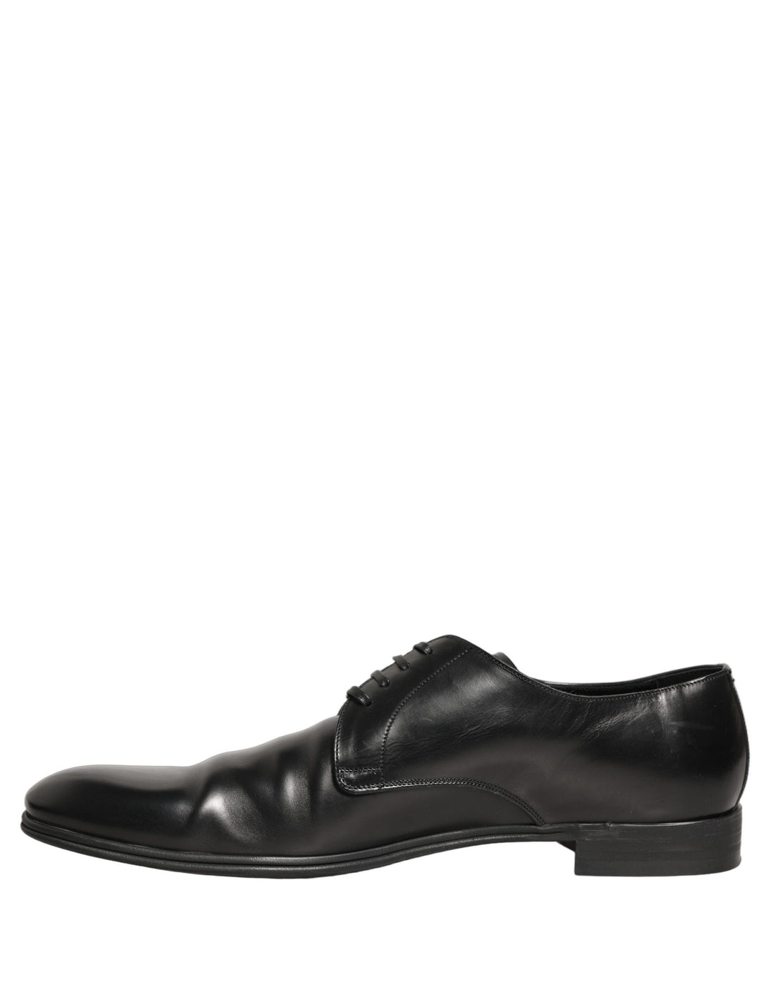Dolce &amp; Gabbana Black Leather Men Derby Dress Formal Shoes