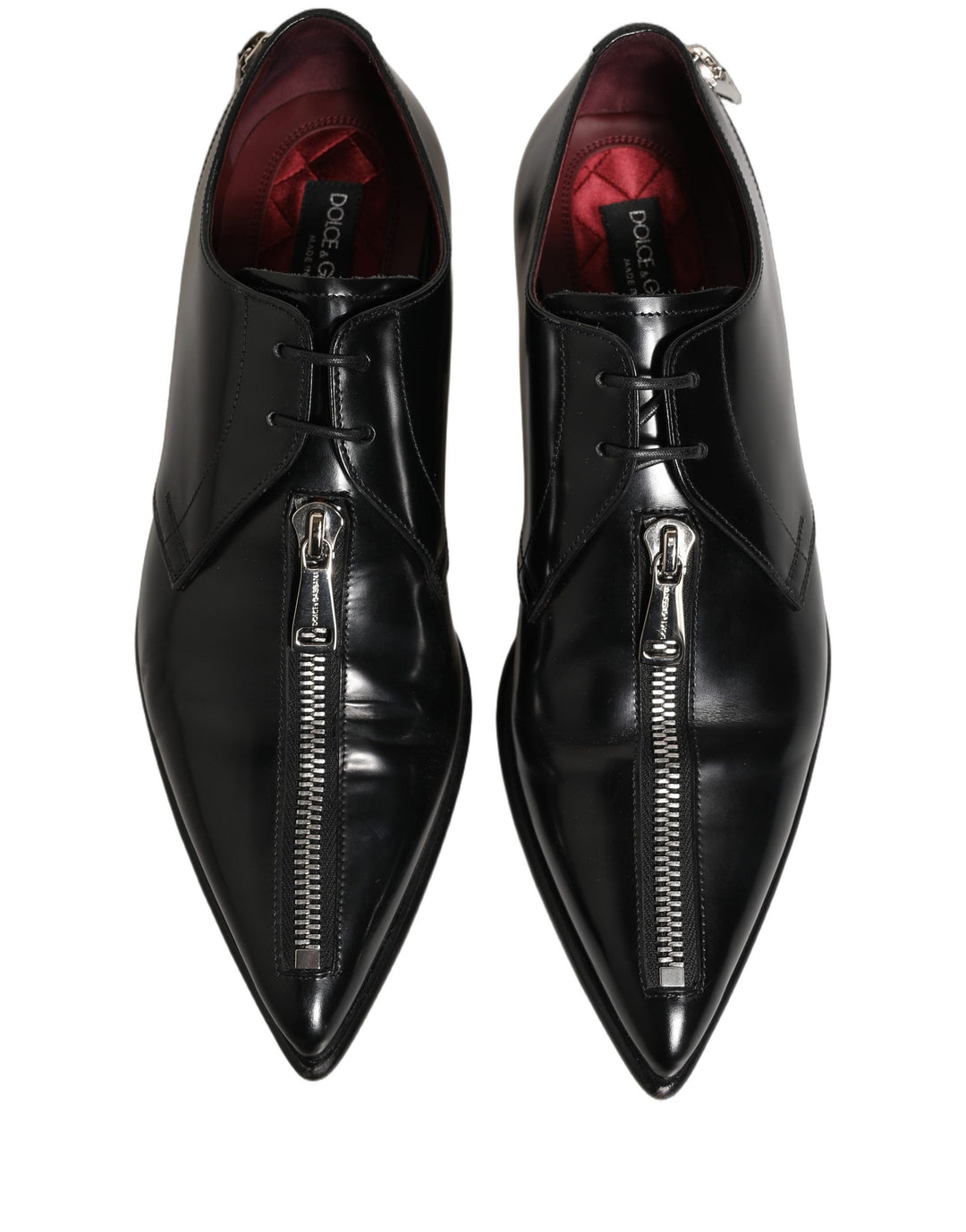 Dolce &amp; Gabbana Black Leather Men Derby Dress Formal Shoes