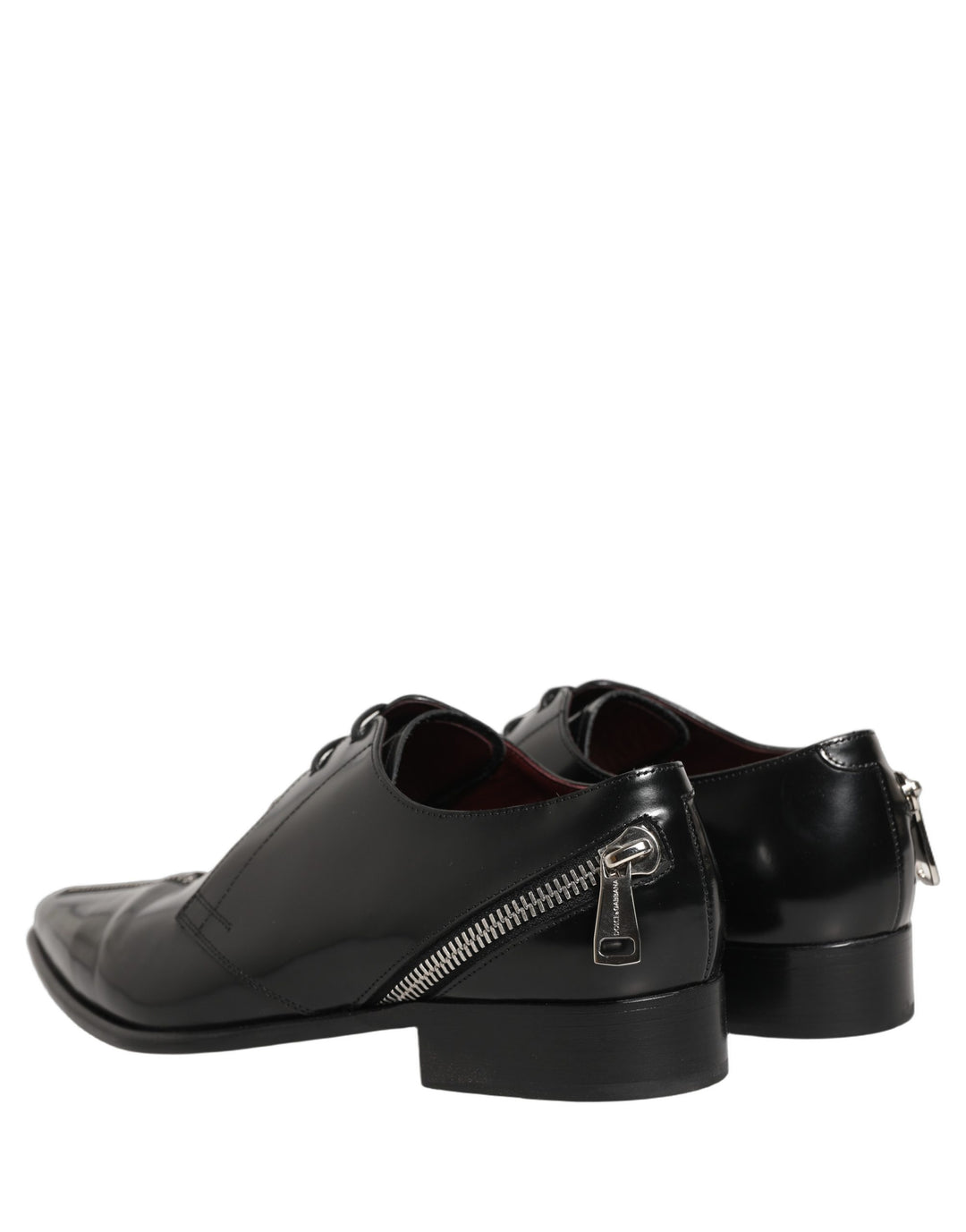 Dolce &amp; Gabbana Black Leather Men Derby Dress Formal Shoes