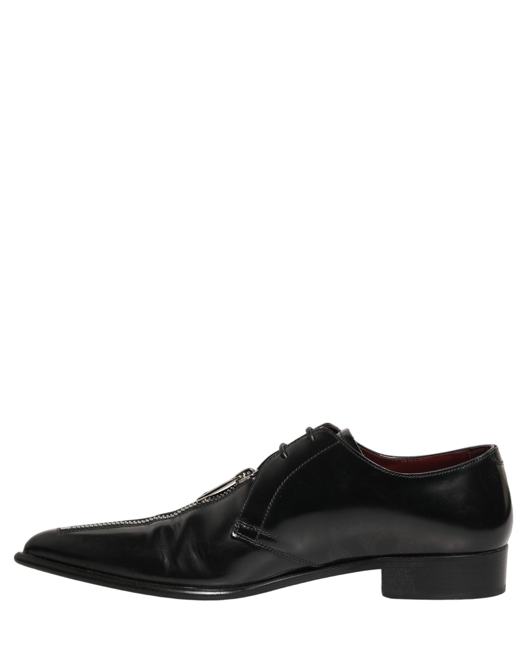 Dolce &amp; Gabbana Black Leather Men Derby Dress Formal Shoes