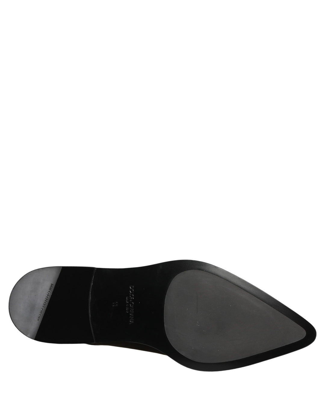 Dolce &amp; Gabbana Black Leather Men Derby Dress Formal Shoes
