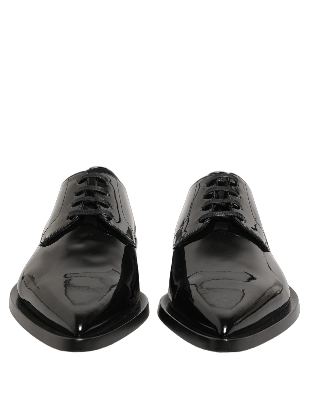 Dolce &amp; Gabbana Black Leather Men Derby Dress Formal Shoes