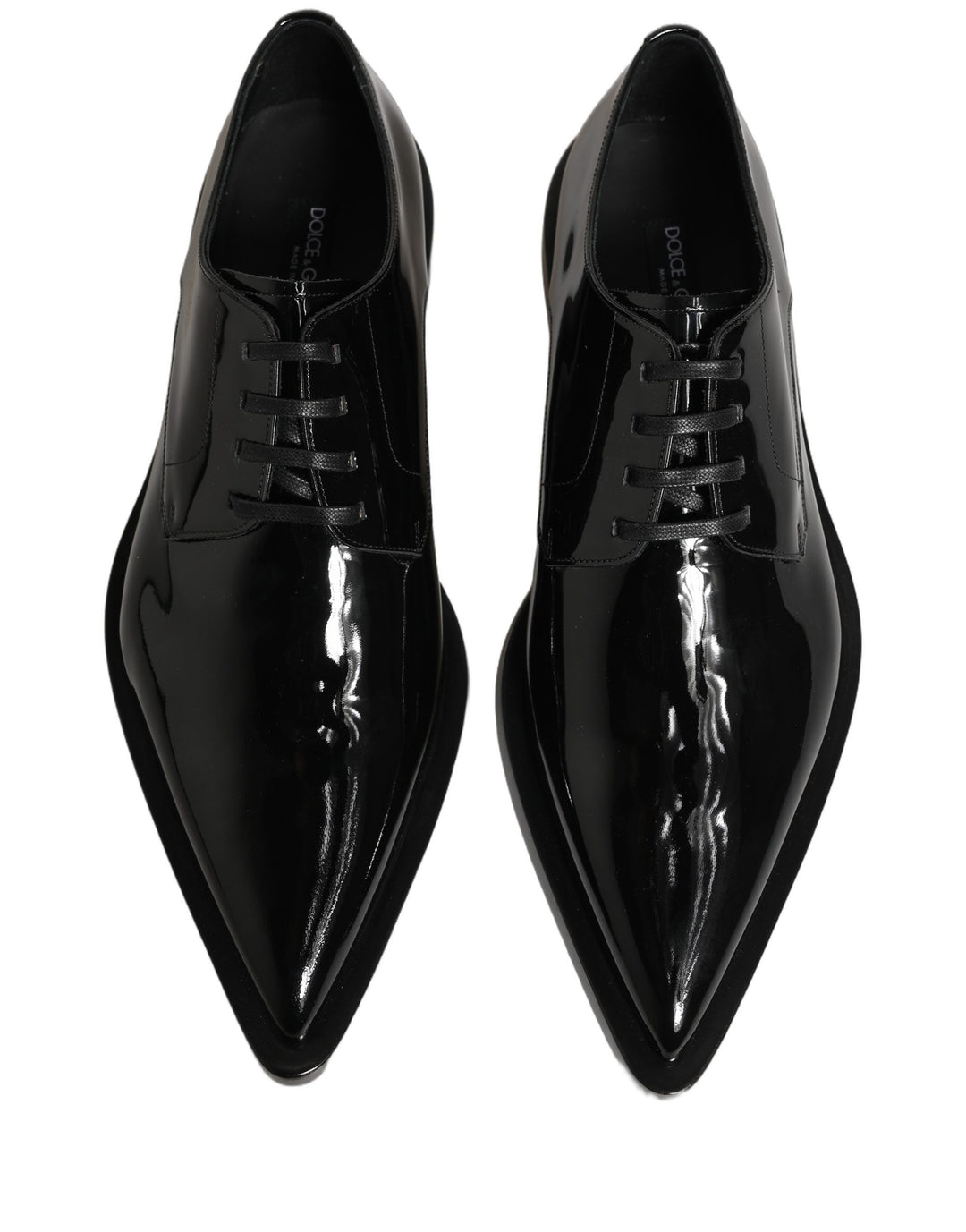 Dolce &amp; Gabbana Black Leather Men Derby Dress Formal Shoes