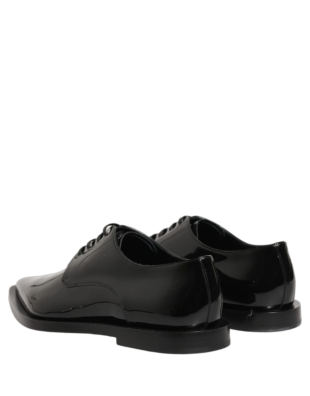 Dolce &amp; Gabbana Black Leather Men Derby Dress Formal Shoes