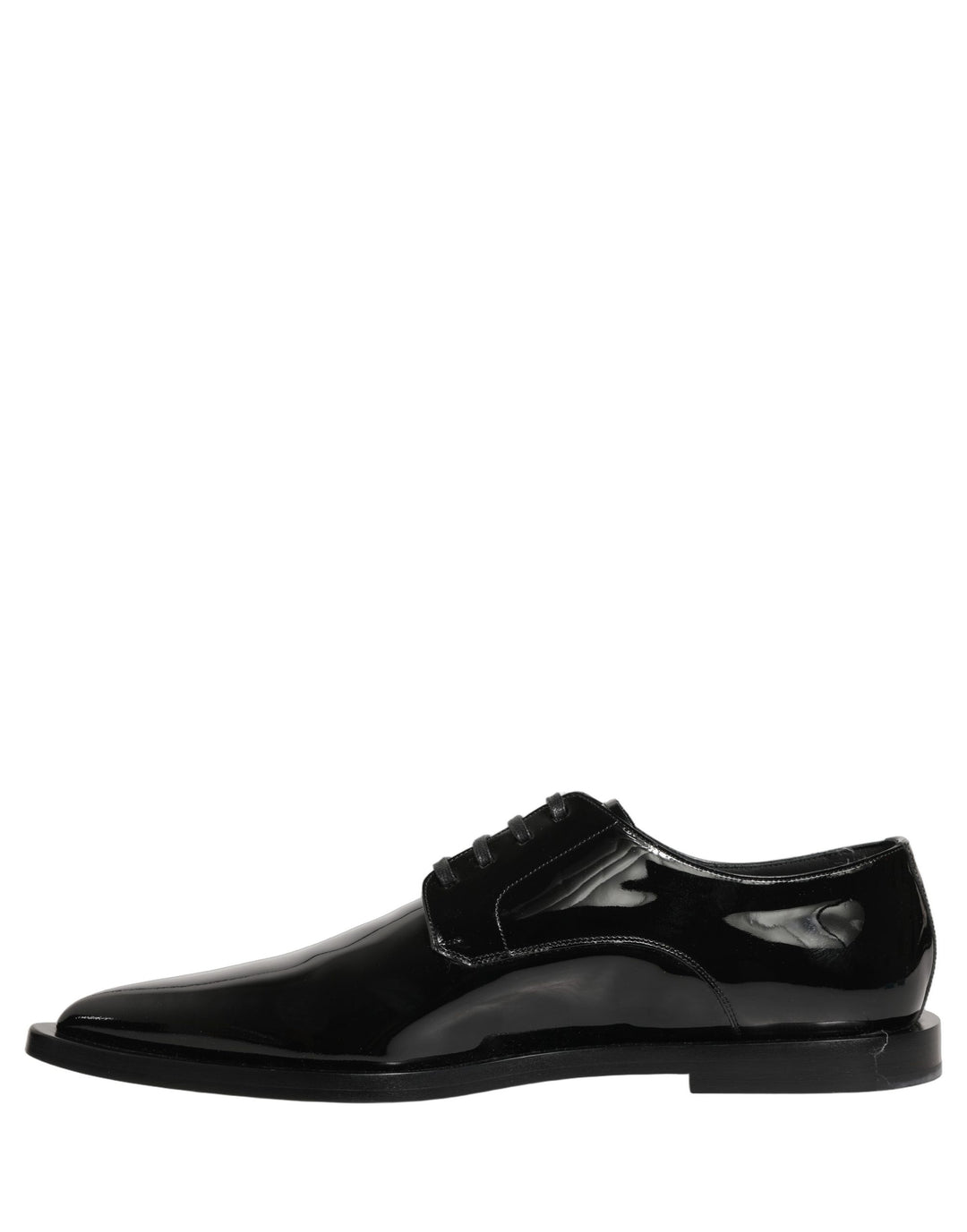 Dolce &amp; Gabbana Black Leather Men Derby Dress Formal Shoes