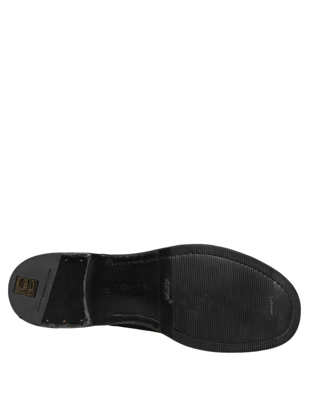 Dolce &amp; Gabbana Black Leather Lace Up Derby Dress Men Shoes