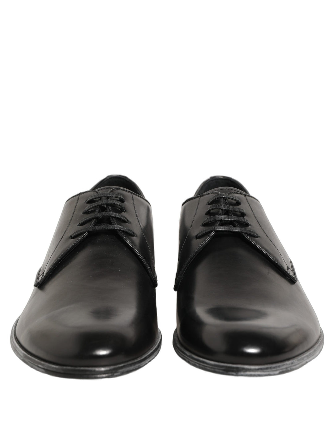 Dolce &amp; Gabbana Dress Black Leather Lace Up Derby Men Shoes
