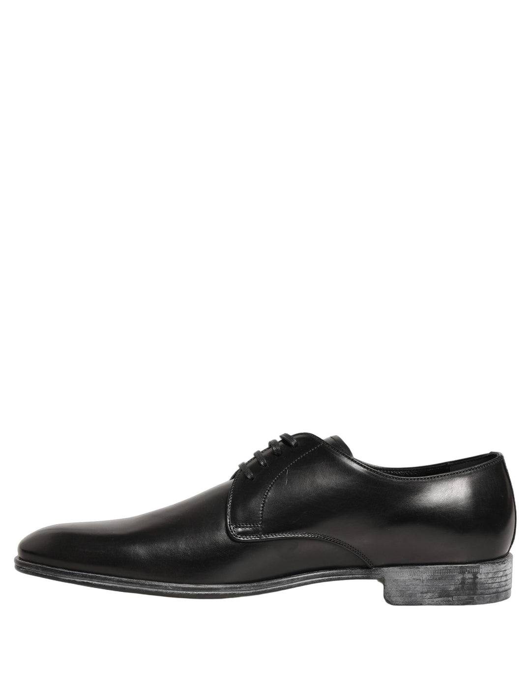 Dolce &amp; Gabbana Dress Black Leather Lace Up Derby Men Shoes