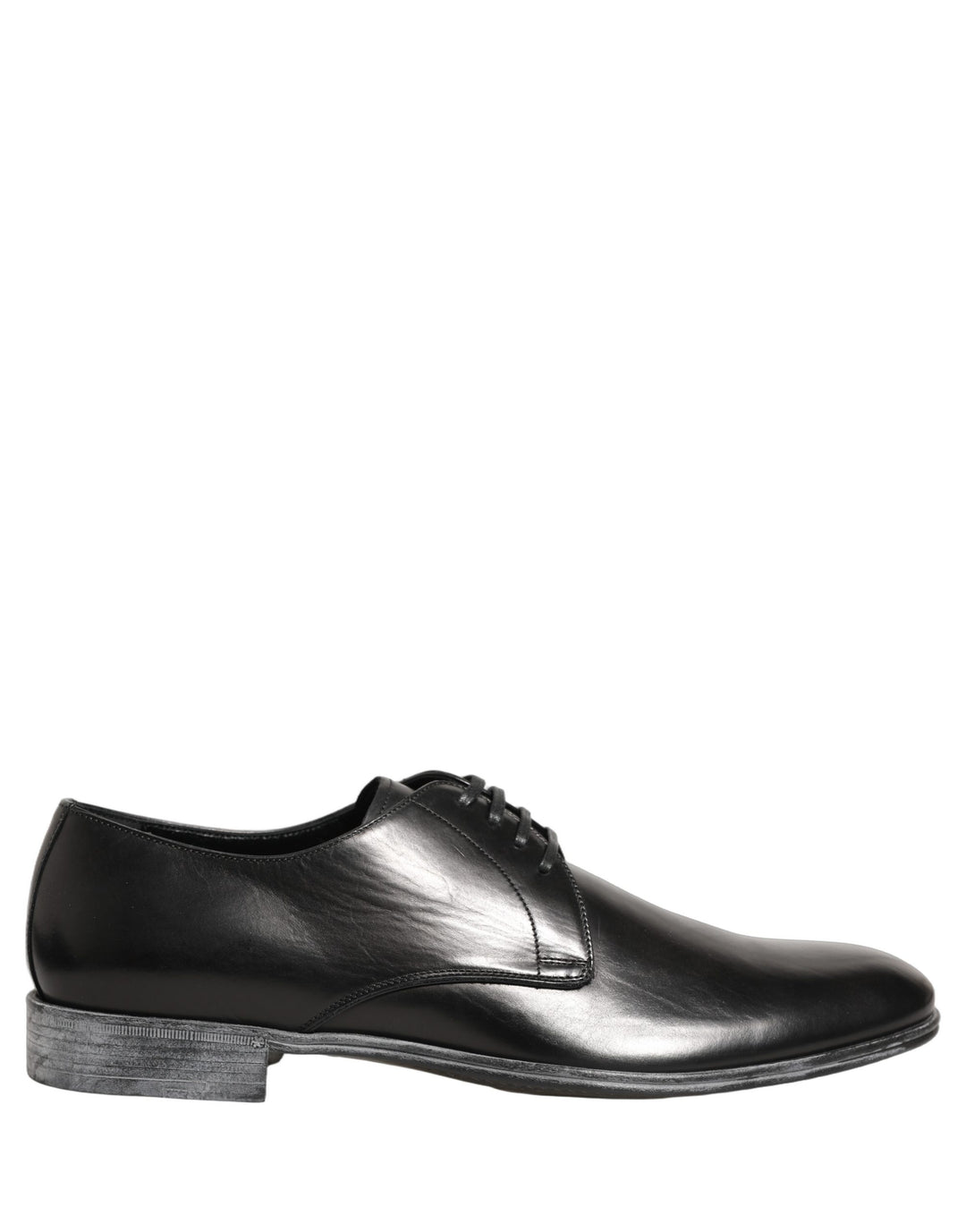 Dolce &amp; Gabbana Dress Black Leather Lace Up Derby Men Shoes