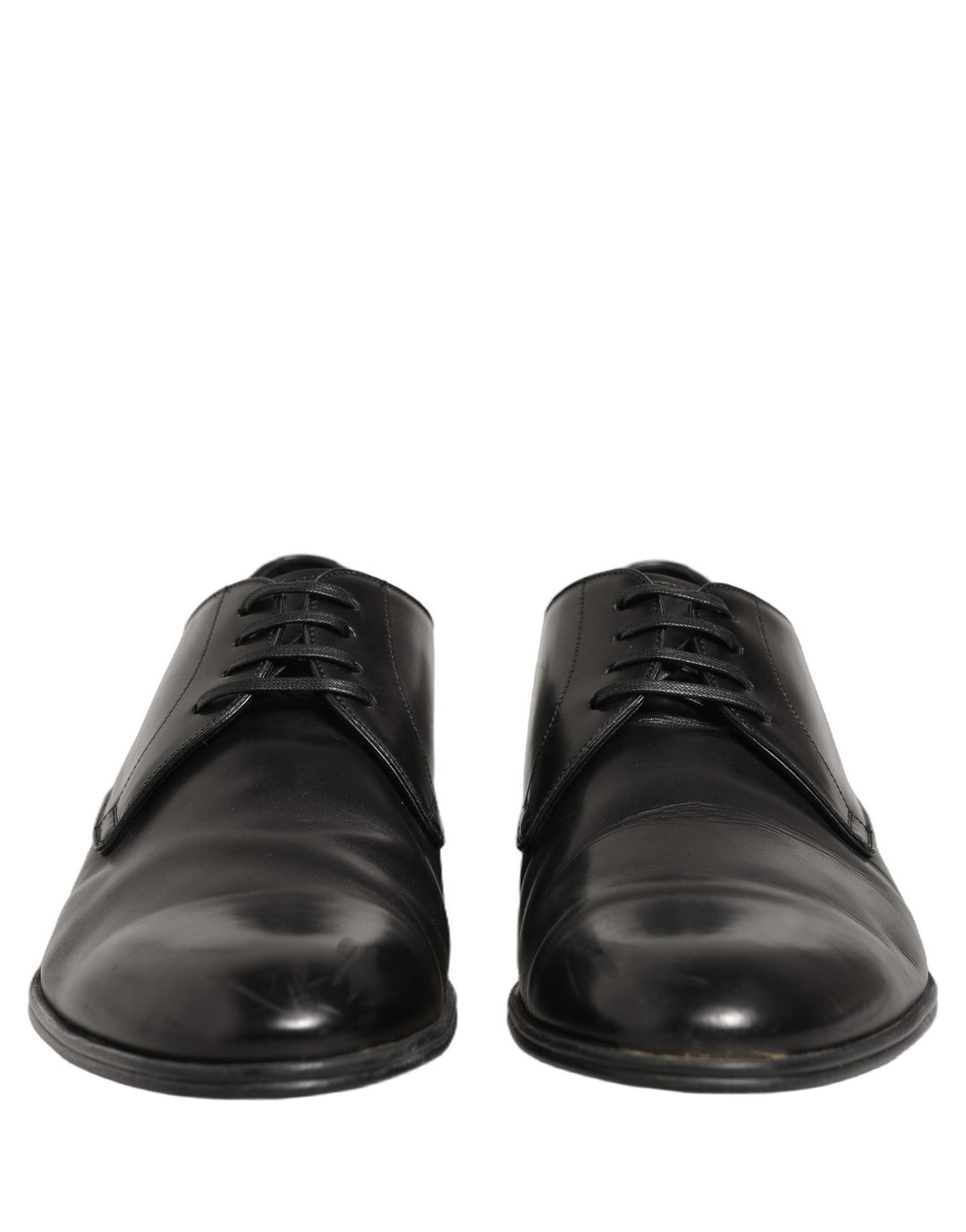 Dolce &amp; Gabbana Dress Black Leather Lace Up Derby Shoes