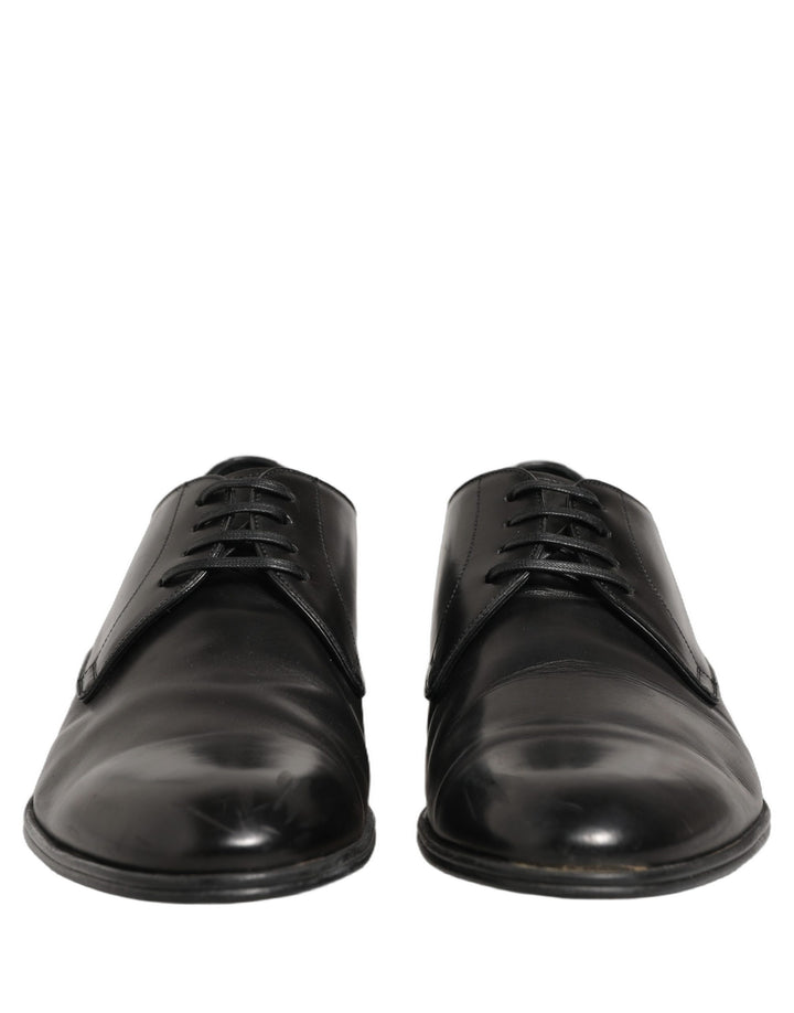 Dolce &amp; Gabbana Dress Black Leather Lace Up Derby Shoes